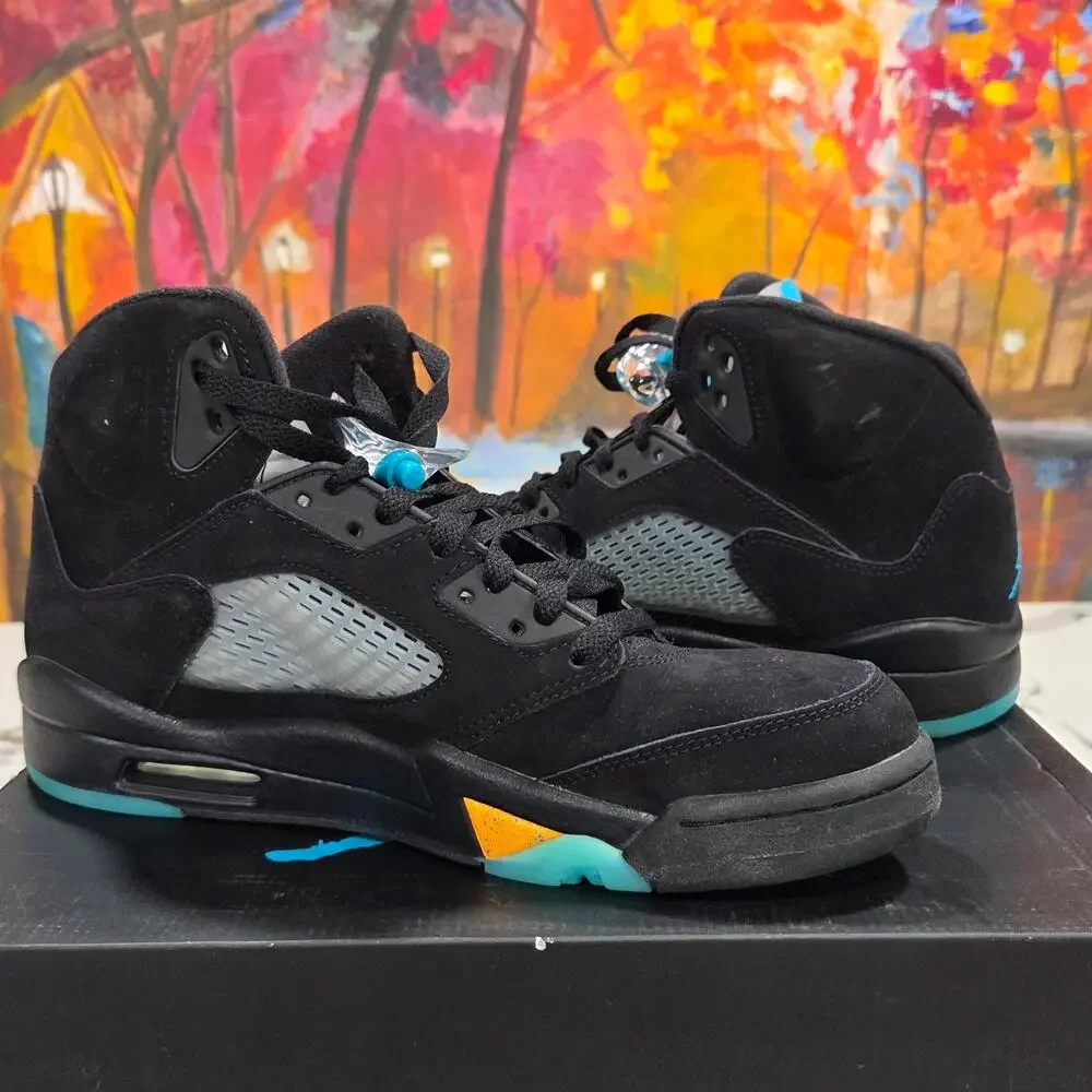 Nike Air Jordan Retro V 5 Aquatone Taxi Size 10 Men's DD0587-047